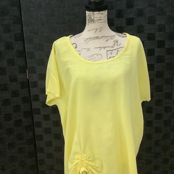 Oh My Gauze yellow short sleeve top size 3 - Picture 1 of 4
